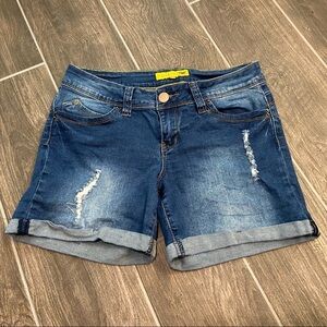 YMI Distressed Cuffed Jean Shorts